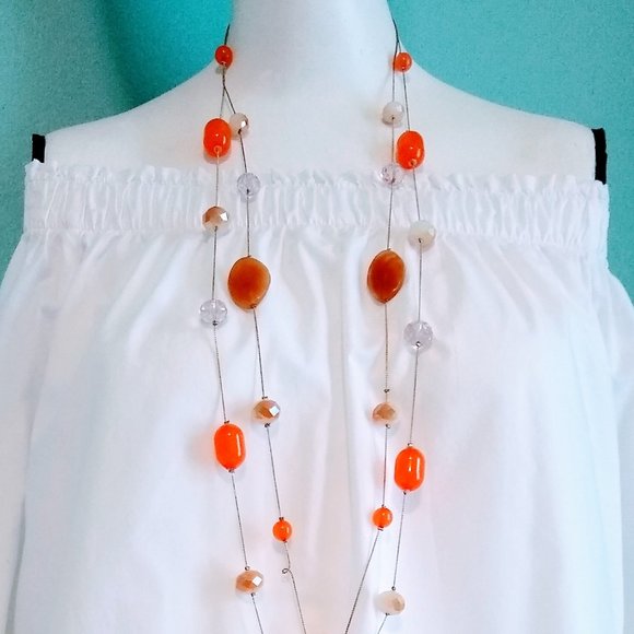 H&M White Peasant top Sz 4 - Picture 2 of 8